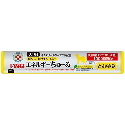 いなば 犬用おやつ エネルギーちゅ~る 乳酸菌1,000億個 低リン低ナトリウム とりささみ味 14グラム (x 50本) 中間 画像