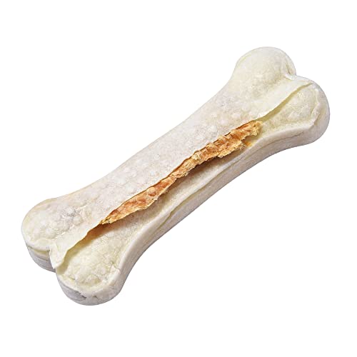 ディンゴ (Dingo) チキンボーンストロング 犬 3本 犬 おやつ ガム 牛皮の内側に肉を巻き込み最後まで飽きずに食べる長持ちガム ストレス解消やイタズラ噛み防止に役立つ よく噛むことで歯の汚れや歯垢を落とす 中間 画像