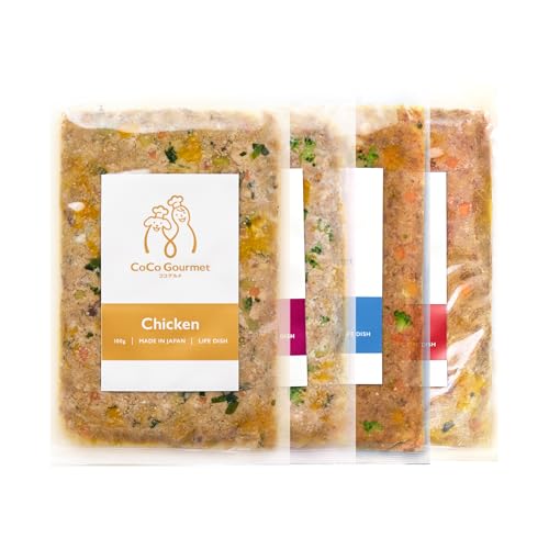 ココグルメ(100g×4パック,バラエティ) 獣医師監修 手作りドッグフード 総合栄養食 国産 無添加 グレインフリー 冷凍ドッグフード 1枚目 画像