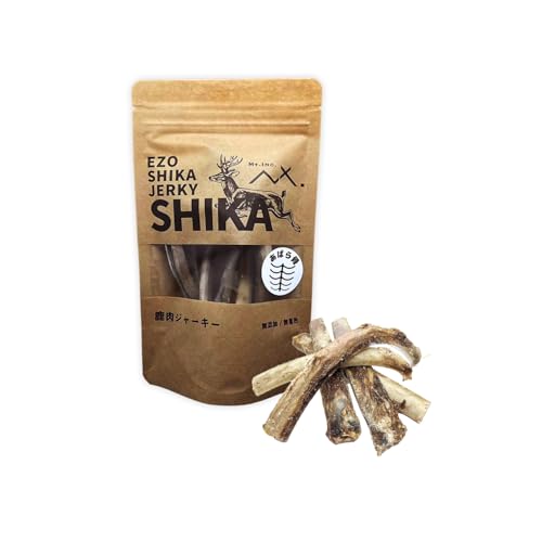 エゾシカあばら骨ジャーキー(Mサイズ) 60g ペットフード 北海道産 無添加 ペットのおやつに 犬おやつ 犬骨 犬無添加 犬デンタルケア 犬歯石 犬口臭予防 犬健康 低カロリー 低脂質 高たんぱく 1枚目 画像