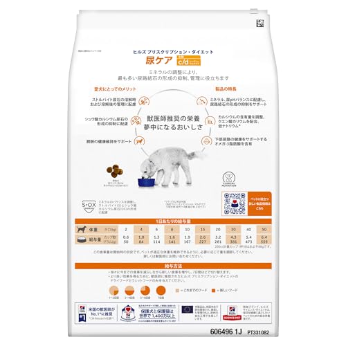 ヒルズ プリスクリプションダイエット ドッグフード ドライ c/d シーディー マルチケア 小粒 チキン 尿ケア 犬用 特別療法食 3kg 中間 画像