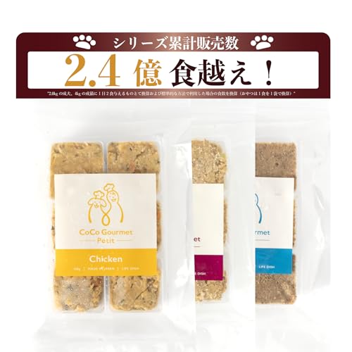 ココグルメ・プチ(約20g×36個, チキン, ポーク, フィッシュ) 手作りドッグフード 国産 無添加 獣医師監修 総合栄養食 グレインフリー ウェットフード ペットフード トッピング 冷凍ドッグフード 1