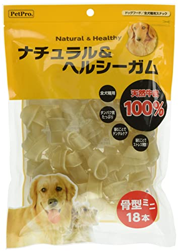 ペットプロ ナチュラル&ヘルシーガム 骨型 ミニ 犬用 18本 1枚目 画像