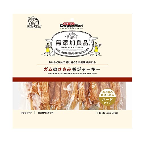 ドギーマン 無添加良品 ガムのささみ巻ジャーキー 16本(8本×2袋) 1枚目 画像