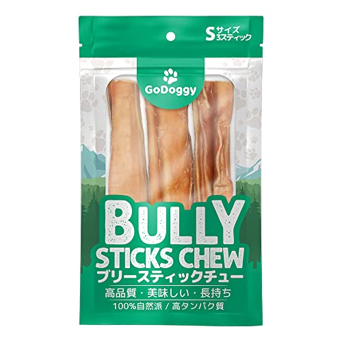 GoDoggy ブリースティックチュー 長持ちなデンタルおやつ 100%牛肉で臭い少なめ (Small (3)) 1枚目 画像