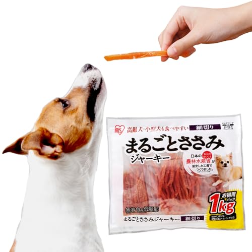 アイリスオーヤマ まるごとささみジャーキー 細切り チキン 1kg P-IJ-HS1K 1