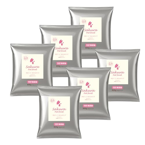 サクラペットフード 半生フード(やわらかタイプ)800g×6個セット(4.8kg)【獣医師推奨】【ドッグフード・ソフト・シニア】【国産・無添加・新鮮】【個包装】 1枚目 画像