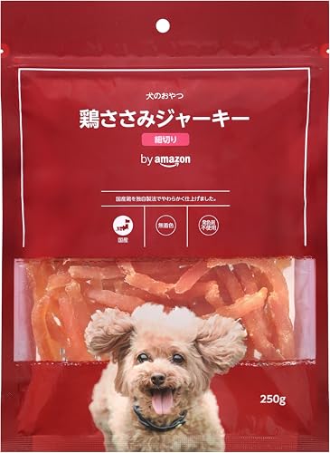 by Amazon 犬のおやつ 国産 鶏ささみ ジャーキー 細切り 250g 着色料・発色剤不使用【国産】 (Wag) 1枚目 画像