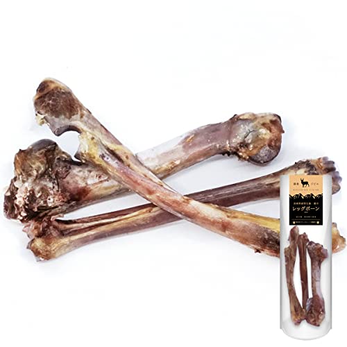 鹿レッグボーン【宮崎県 霧島産 自然の味 】あし骨アソート 大容量 3本入り / 鹿骨 ジビエ 保存料不使用 素材そのまま 大型犬 中型犬 小型犬のおやつ 犬用 歯磨きガム の代用品としても 1枚目 画像