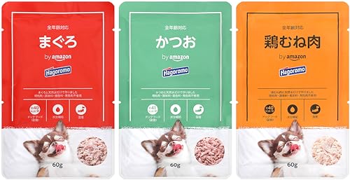 by Amazon 素材をそのまま使った犬用ウェットフード バラエティパック (まぐろ、かつお、鶏むね肉) 60g×12袋 (3種類×各4袋) 【国産】 最後 画像