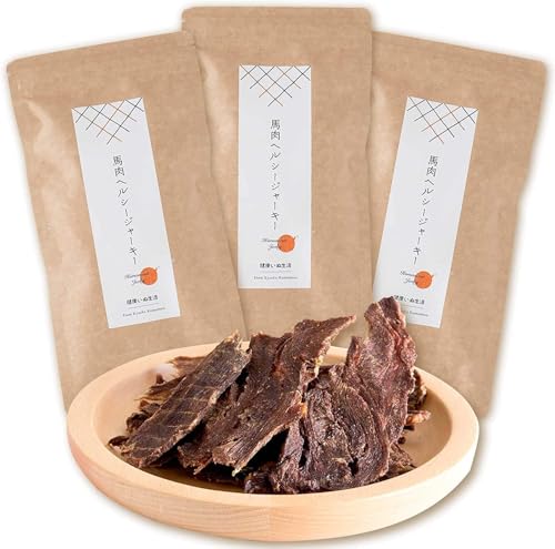 健康いぬ生活 犬 おやつ 馬肉 100% ジャーキー 120g (40g×3袋) 国産 無添加 高たん ぱく 鉄分 アレルギー オヤツ グルテンフリー アレルギー対応 犬用 低脂肪 1