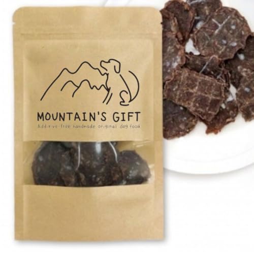 マウンテンズギフト ジビエ 鹿肉ジャーキー チップタイプ 80g 国産 鹿 無添加 愛犬用 おやつ 1