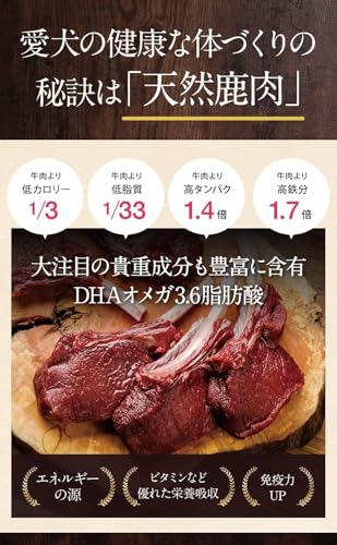 メゾンドジビエ 犬用 おやつ 無添加 ジャーキー【最高の鮮度 国産鹿肉100% [高タンパク/低脂肪/低カロリー/アレルギー対応]】グルテンフリー 無保存料 いつでも新鮮な小分けパック (45g×1袋)) 中間 画像