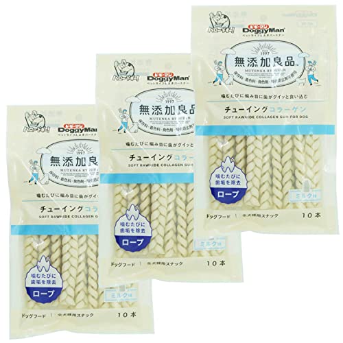 ドギーマン 無添加良品 チューイングコラーゲン ロープ 10本✕3袋 1枚目 画像