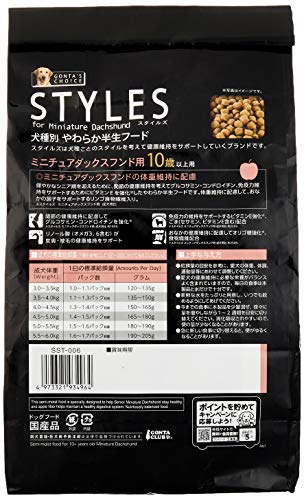 ゴン太 スタイルズ ミニチュアダックスフンド用 10歳以上用1.2kg 最後 画像