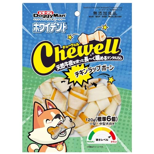 ドギーマン ホワイデント Chewell チキンラップボーン 120g(標準6個)×3個セット 最後 画像
