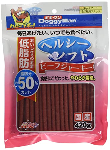 ドギーマン 犬用おやつ ヘルシーソフトビーフジャーキー ビーフ 420グラム (x 1) 1