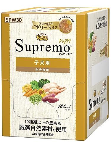 Nutro シュプレモ ウェット ゼリータイプ 子犬用 全犬種用 35g×12袋 パウチ 少量使い切り 総合栄養食 子いぬ用 パピー 仔犬用 ドッグフード 犬 まとめ買い 厳選自然素材 香料・着色料 無添加 ニュートロ 最後 画像