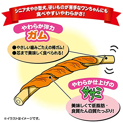 ペティオ (Petio) 7歳からのやわらか ササミ巻き ガム 30本入 中間 画像