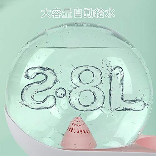 水飲み器 自動給水器 みずのみ 2.8L大容量 猫 中小型犬 フィルター付き 重力設計 自動補水 電気不要 お留守番対応 Angelpet(グレー, フィルター3枚入り) 中間 画像