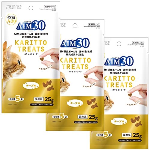 AIM30 カリッとトリーツ チーズ味 5g×5袋×3個セット 1枚目 画像
