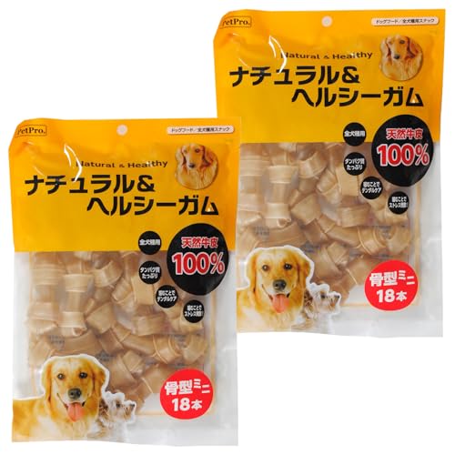 ペットプロ ナチュラル&ヘルシーガム 骨型ミニ 18本×2個セット 1枚目 画像