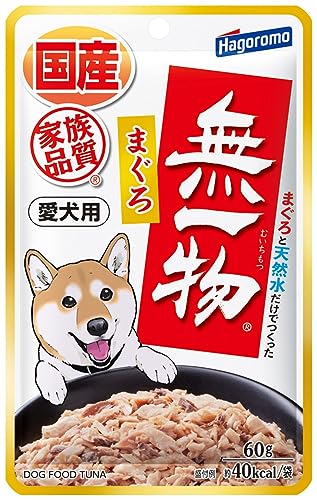 はごろも ドッグフード (国産) 愛犬用 無一物 パウチ まぐろ 60x12個 (まとめ買い) 1