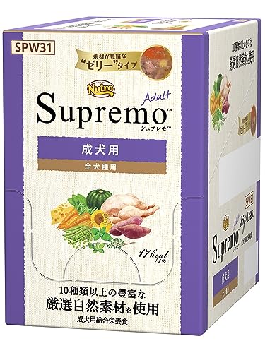 Nutro シュプレモ ウェット ゼリータイプ 成犬用 全犬種用 35g×12袋 パウチ 少量使い切り 総合栄養食 ドッグフード 犬 まとめ買い 厳選自然素材 香料・着色料 無添加 ニュートロ 最後 画像