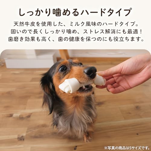 アイリスオーヤマ 犬 おやつ 骨型ガム ミルク味 SSサイズ 40本 PMGY40SS 中間 画像