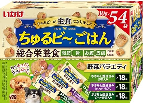いなば ちゅるビ~ごはん 野菜バラエティ 10g×54袋 犬用おやつ 1枚目 画像
