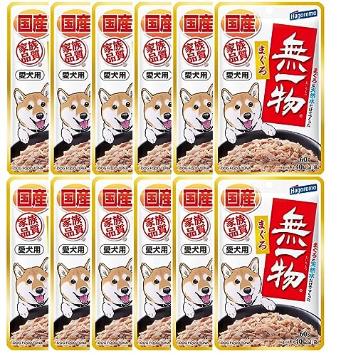 はごろも ドッグフード (国産) 愛犬用 無一物 パウチ まぐろ 60x12個 (まとめ買い) 中間 画像