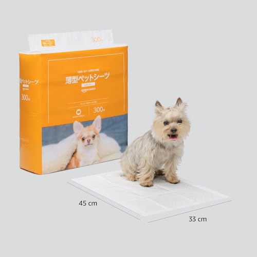 Amazonベーシック ペットシーツ 薄型 レギュラー 1回使い捨て 無香料 ホワイト 300枚 中間 画像
