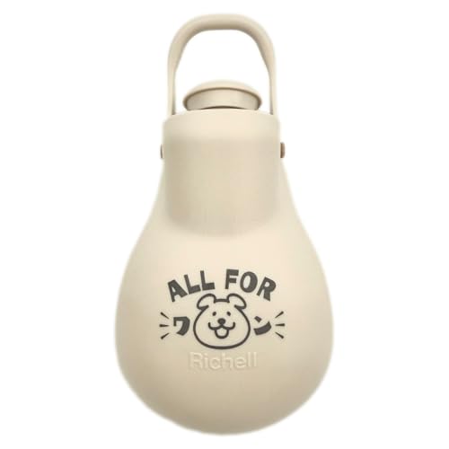 リッチェル 犬用 お散歩ハンディシャワー S アイボリー｜メッセージ入り うちの子ボイス（24 ALL FOR ワン）｜短頭種も飲みやすい｜給水・おしっこマナー洗浄｜レーザー彫刻 小型犬 1