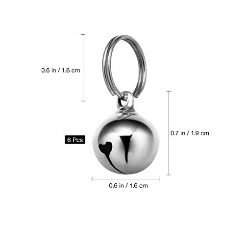 [Frogsnout] 6個入 鈴 首輪用 犬 猫 首輪アクセサリー 銅 18 mm 最後 画像