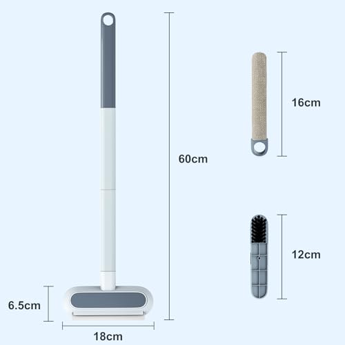 【長め版60cm】猫 毛取り クリーナー Pawaboo 猫の毛取り 猫毛取りブラシ 抜け毛 ワイパー 毛玉取り 猫用 抜け毛取り 4in1 犬用 抜け毛取り用品 ペット毛対応 猫毛髪掃除 毛玉除去ブラシ ペット用 多機能 繰り返し使用可乾湿両用絨毯/衣類/カーペット/布団/シート/ソファー適用 中間 画像