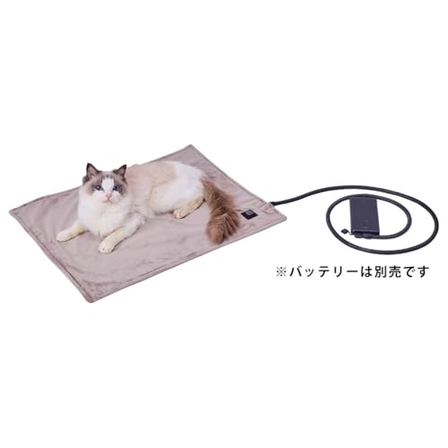 ペティオ (Petio) 犬猫用 USBでどこでもあったか ホットブランケット 安心プラス グレイ ワイド 中間 画像