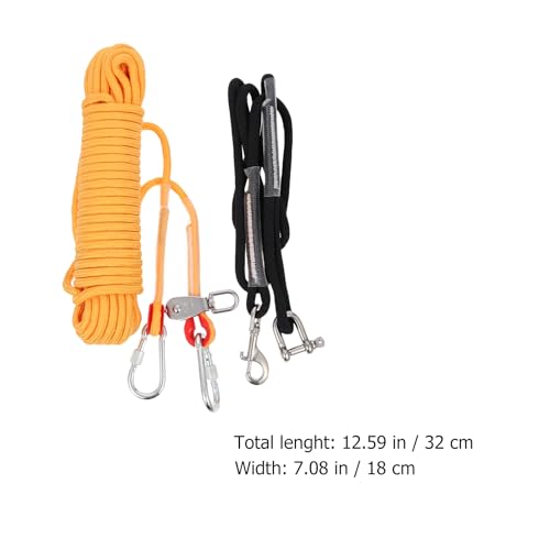 ABOOFAN 耐摩耗性ペットチェーン 犬用つなぎケーブル 15m キャンプ向けタイアウトケーブル ペットハーネス対応 屋外散歩用セット 最後 画像