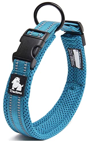 cocomall日本授権店 犬首輪 犬の首輪 訓練首輪 小型、中型、大型犬用首輪 ペット用品 3M反射材料 ナイロン製 通気性 弾力性 ソフト 調節可能 ハーネス リード (S, ロイヤルブルー) 1