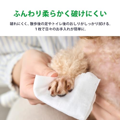 アイリスオーヤマ ペット ウェットティッシュ ノンアルコール なめても安心 DPWT-8P 80枚×8パック 【640枚】 中間 画像