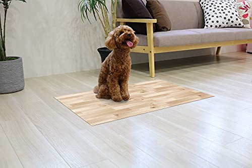 明和グラビア ペット用 防滑・消臭・防水マット INSF-203 60cm×90cm 木目柄 ベージュ 最後 画像