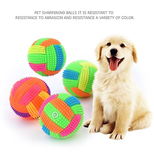 スパイキーな犬ボール光るペットチューボール点滅きしむ臼歯ボールインタラクティブペットのおもちゃ猫犬追跡 2.36 インチ 最後 画像