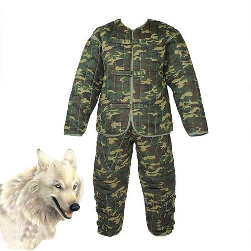 犬用トレーニングスーツ - プロフェッショナルな犬用噛みつき訓練用防護服 - 警察犬訓練用フルボディジャケット&パンツ 1枚目 画像