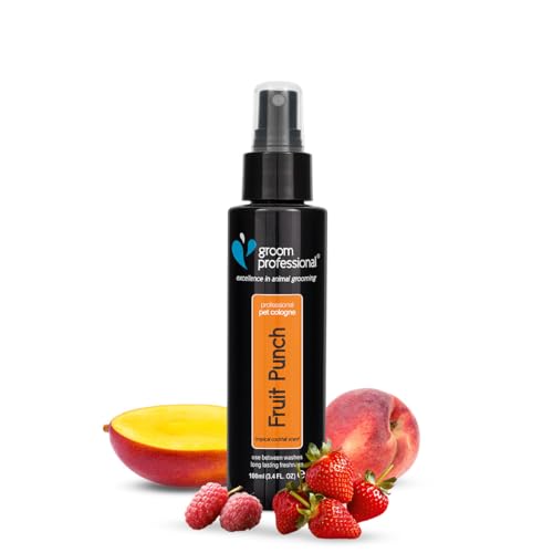 【ペット用 イギリス製 コロン】Groom ペット用コロン (Pet`s cologne）100ml 11種 ペット用香水 お手入れ 犬用 猫用 天然素材 ペット用品 ペットグッズ 芳香 いい匂い 香り 長続き フレグランス ボディスプレー ブラッシング (Fruit Punch/フルーツポンチ) 1