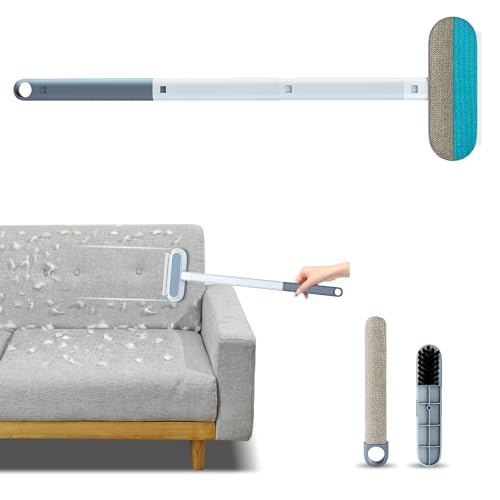 【長め版60cm】猫 毛取り クリーナー Pawaboo 猫の毛取り 猫毛取りブラシ 抜け毛 ワイパー 毛玉取り 猫用 抜け毛取り 4in1 犬用 抜け毛取り用品 ペット毛対応 猫毛髪掃除 毛玉除去ブラシ ペット用 多機能 繰り返し使用可乾湿両用絨毯/衣類/カーペット/布団/シート/ソファー適用 1