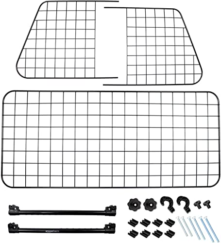 Amazonベーシック 犬用フェンス 車用 調節可能 ブラック 41cm 中間 画像