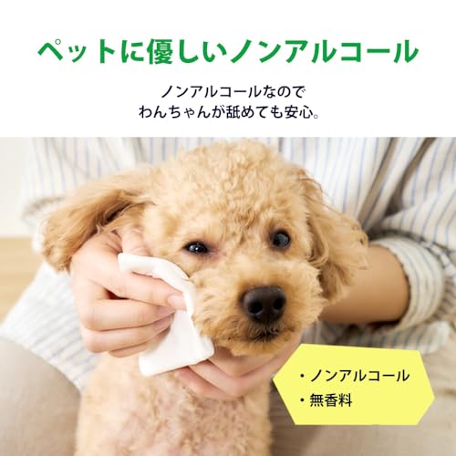 アイリスオーヤマ ペット ウェットティッシュ ノンアルコール なめても安心 DPWT-8P 80枚×8パック 【640枚】 中間 画像