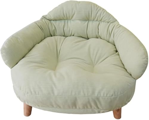 Nozumaピンク ユニバーサルペット用ソファー｜犬・猫・ウサギ対応 足付き設計 ふわふわ素材 取り外し可能マット オールシーズン安定使用 1