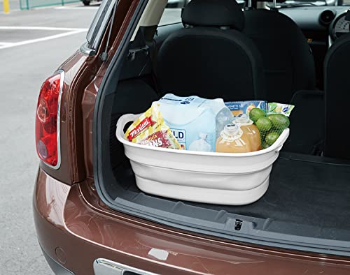 イセトウ(Isetou) ペットバス ソフトタブワイド 【Amazon限定色】ホワイトグレー 23L 幅60.0×奥行40.0×高さ10.0~24.6cm 日本製 折りたたみ 水抜き栓付き 洗濯かご アウトドア 大容量 中型犬 コンパクト収納 ペット用 バスタブ ベビー 水遊び つけ置き I-616 最後 画像