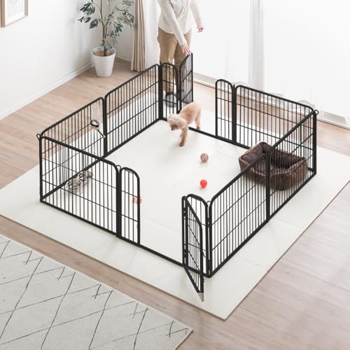 タンスのゲン ペットサークル 高さ 60cm 2ドア バリアフリー 屋内外兼用 組み替え可能 ダブルロック ペットケージ 犬用 シンプル 83900004(105801) 1