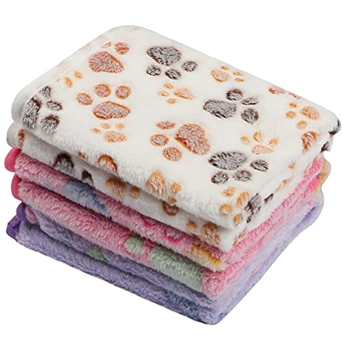Bidason ペット ブランケット マット 3枚セット 布団 可愛い ひざ掛け スクエア型 リバーシブル ふわふわ ソフト 暖かい サンゴフリース 洗える 多機能 タオル 犬 猫 兼用 毛布 秋 冬 1